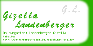 gizella landenberger business card